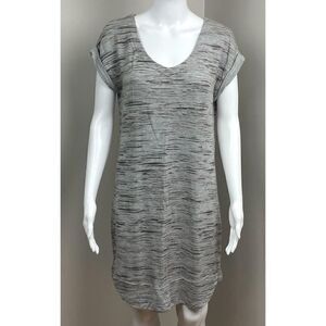 Athleta Rolled Short Sleeve T-shirt Energy Dress Womens Small Gray BA0334